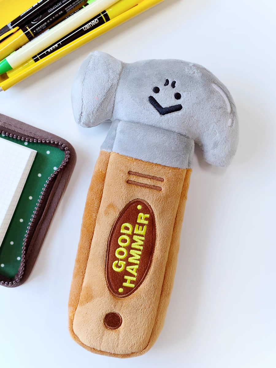 Hammer Plush Pencil Case Cute Funny Cosmetic Bag Storage Bag